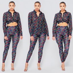 Up Scale 2pc leggings Set pants set